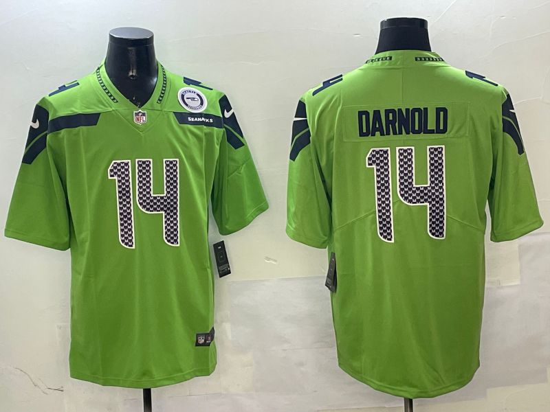 Men Seattle Seahawks #14 Metcalf Green Second generation 2025 Nike Limited NFL Jersey style 4